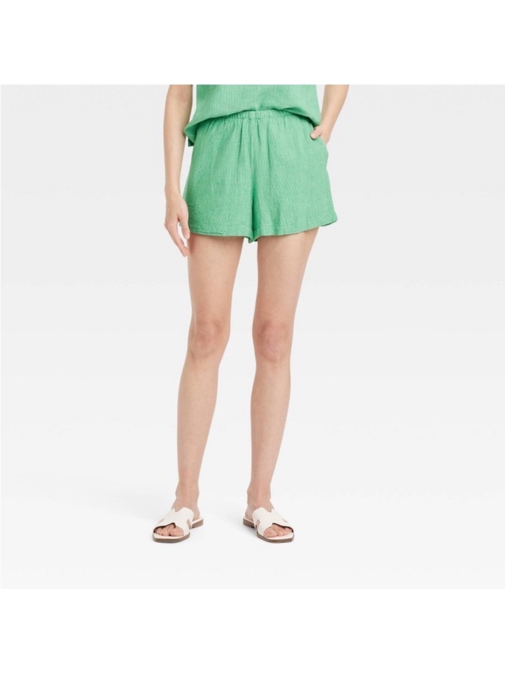 A New Day Women’s Mid Rise Linen Shorts